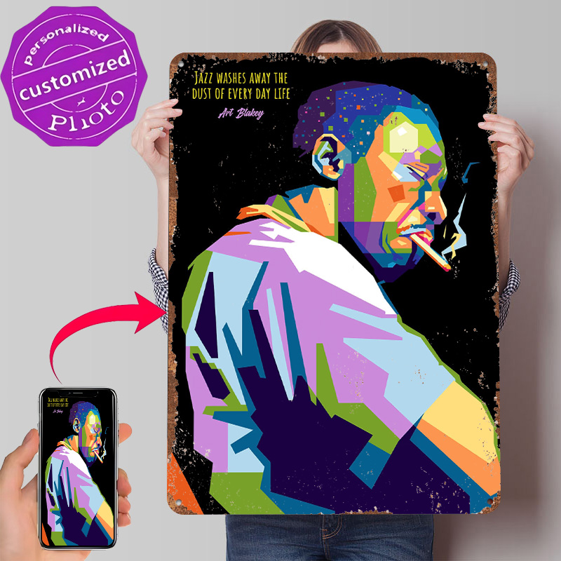 Retro Gaming Desk - Art Blakey Printed Poster Customized Wall
