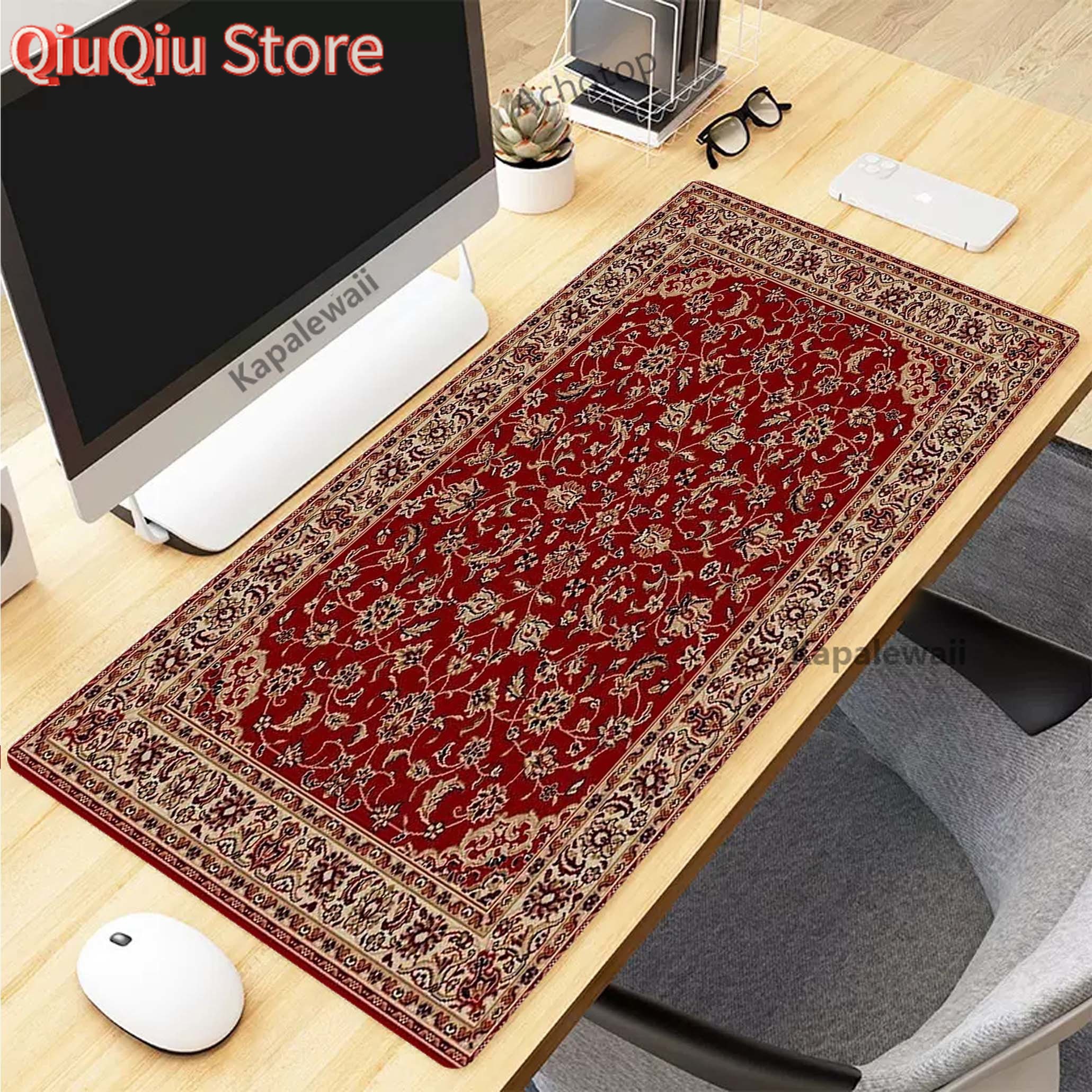 Retro Gaming Desk - Persian Carpet Mysterious Retro Mouse Pad