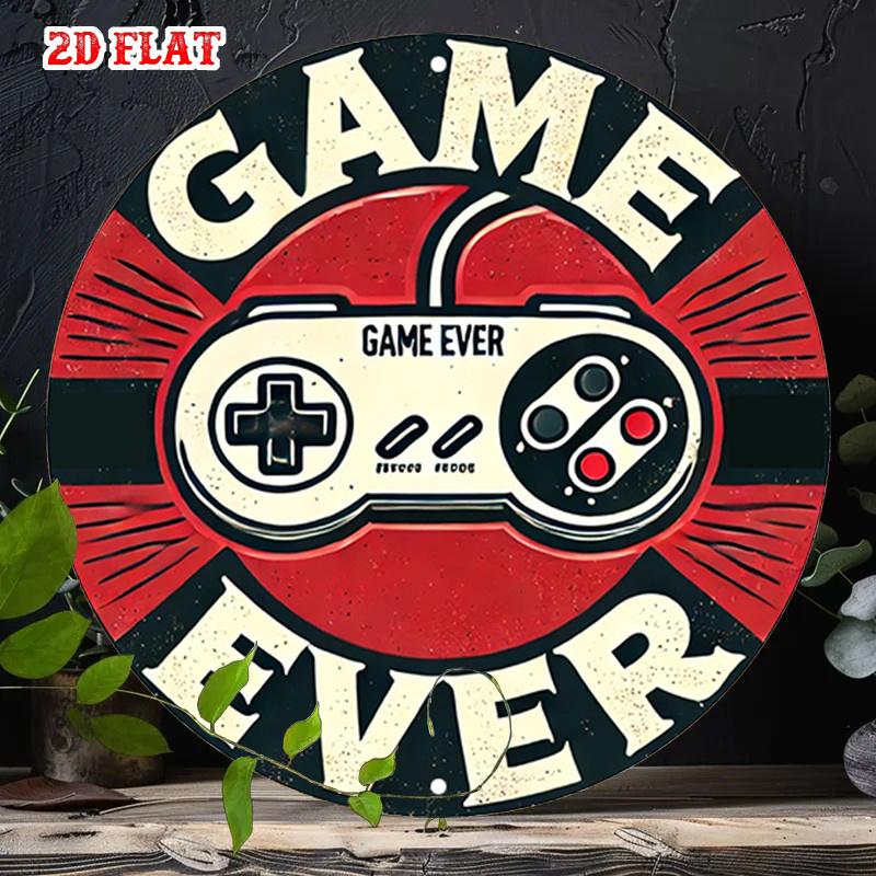 Retro Gaming Design - 2D Flat 1pc Retro Gaming Round