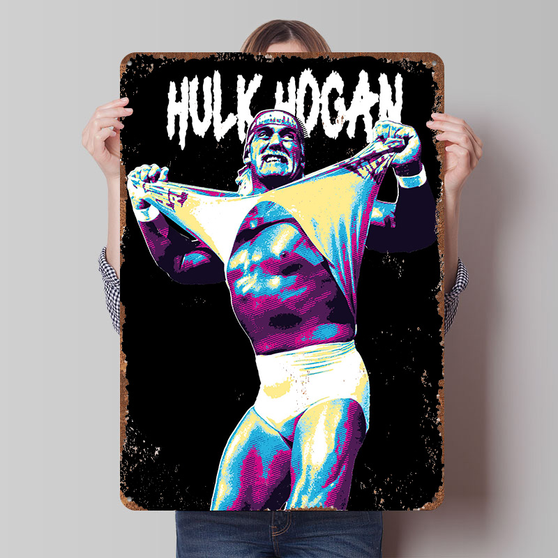 Retro Gaming Desk - Hulk Hogan Printed Posters Customizable Wall