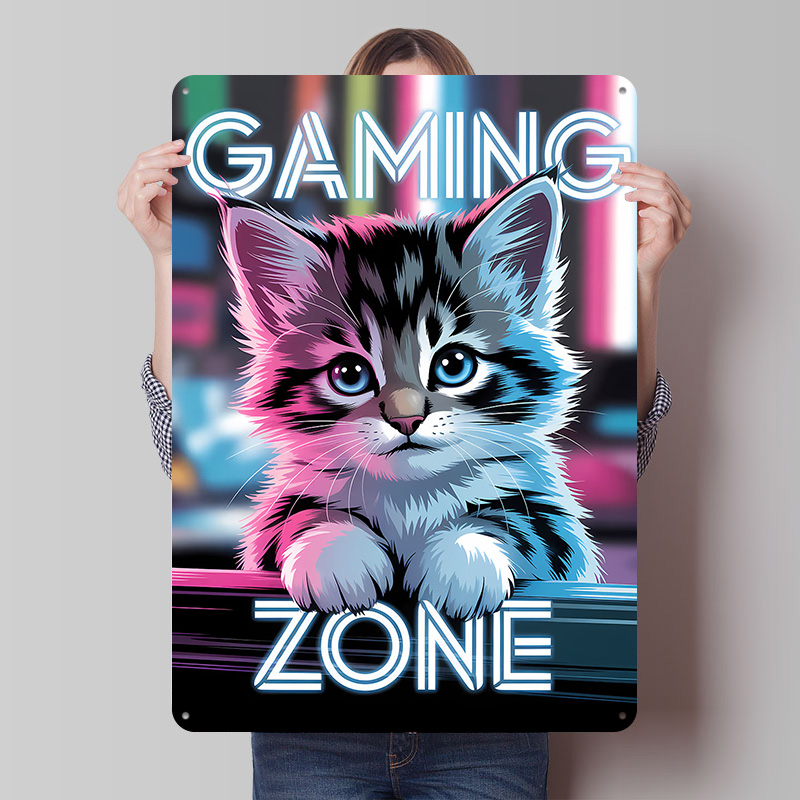 Gaming Zone Kitten Printed Pos - Retro Gaming Zone avaliação e preço