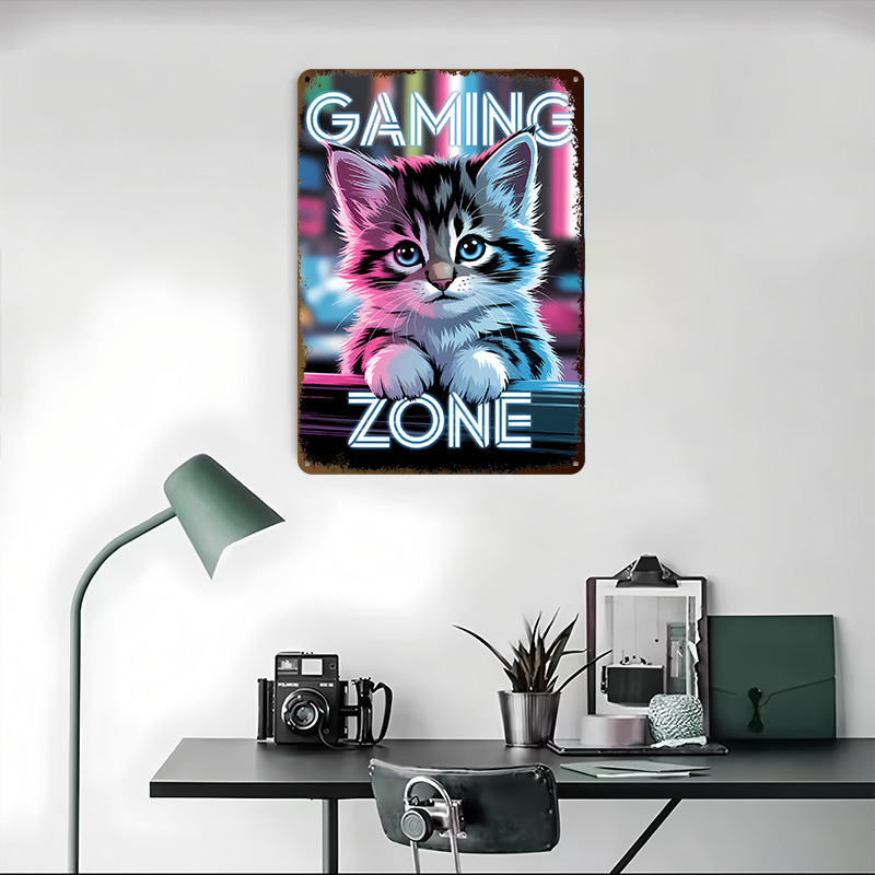 Gaming Zone Kitten Printed Pos - Retro Gaming Zone avaliação e preço