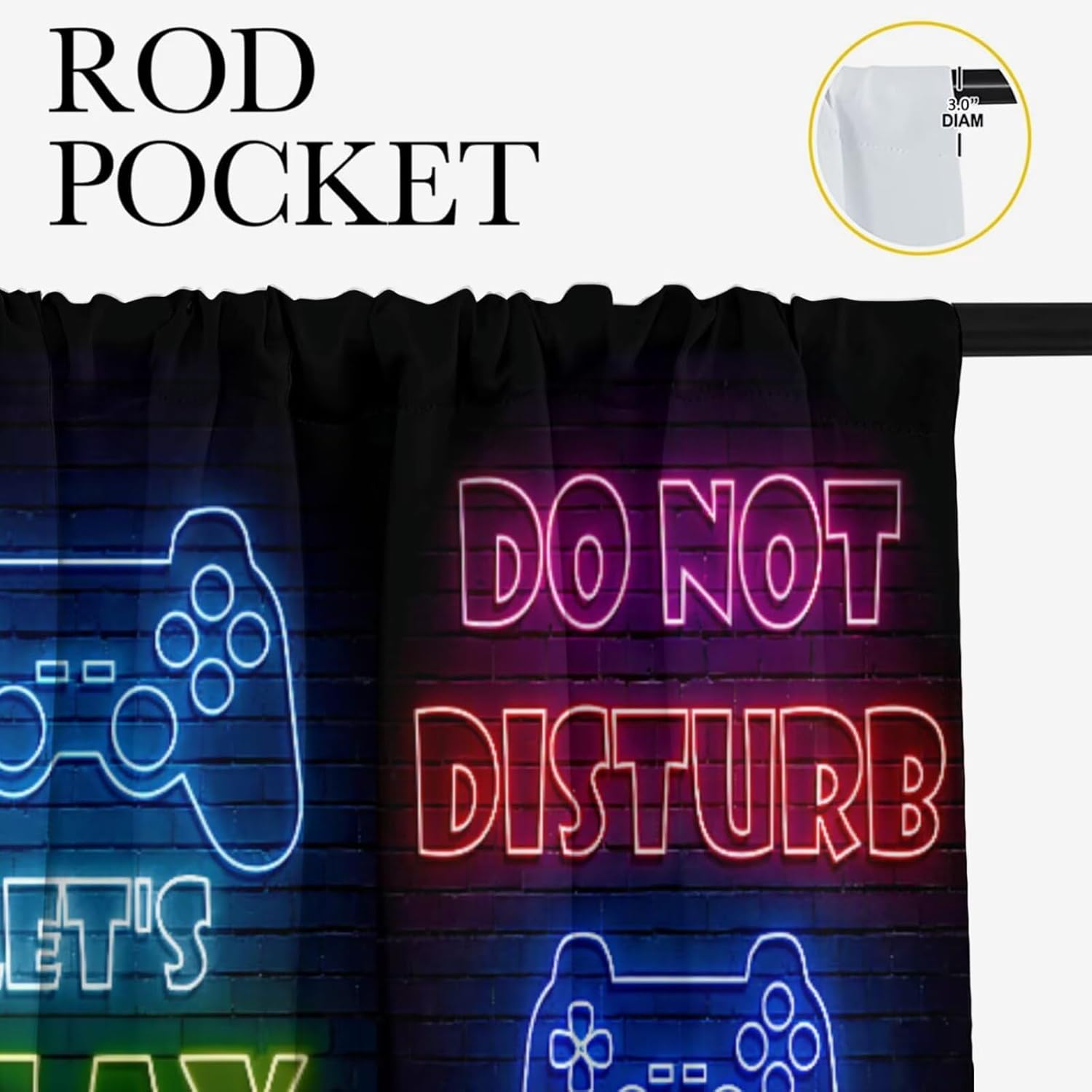 Gaming Gamer Curtain Curtains  - Retro Gaming Zone avaliação e preço