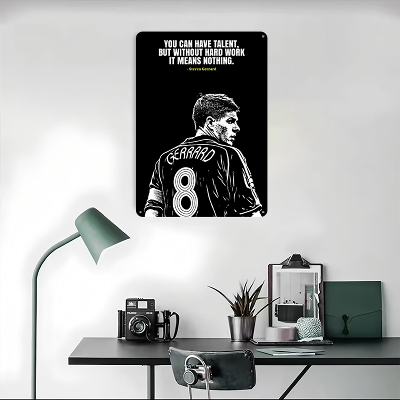Steven Gerrard Quote Metal Pos - Retro Gaming Desk avaliação e preço