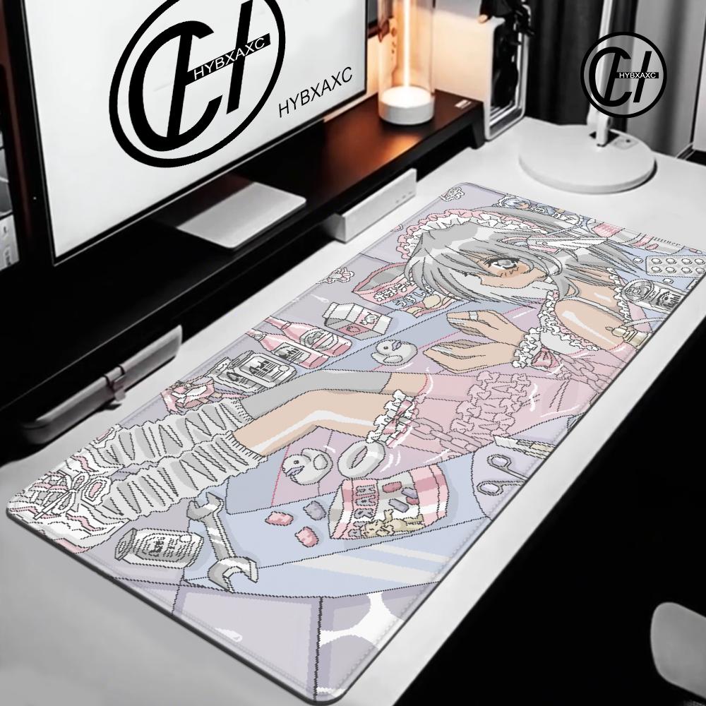Pixel Art Anime Girl Mouse Pad - Retro Gaming Desk Setup avaliação e preço