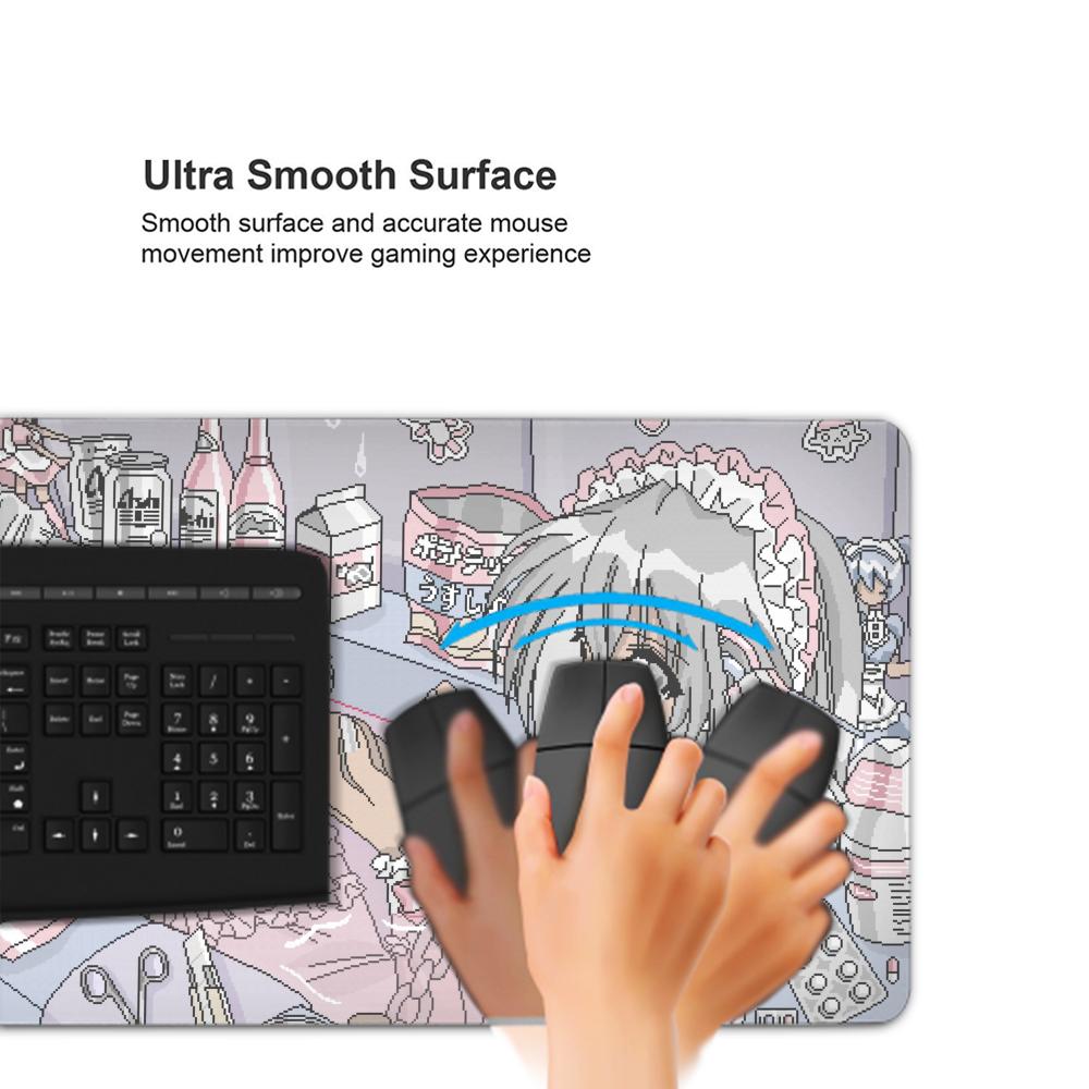Pixel Art Anime Girl Mouse Pad - Retro Gaming Desk Setup avaliação e preço