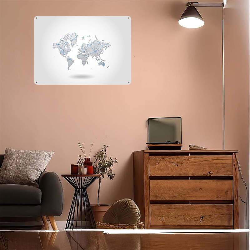 World Map Tinplate Poster Cust - World Of Retro Gaming avaliação e preço