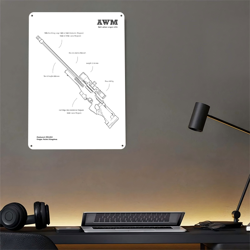 AWM Sniper Rifle Gun UK Tinpla - Retro Gaming Gun avaliação e preço