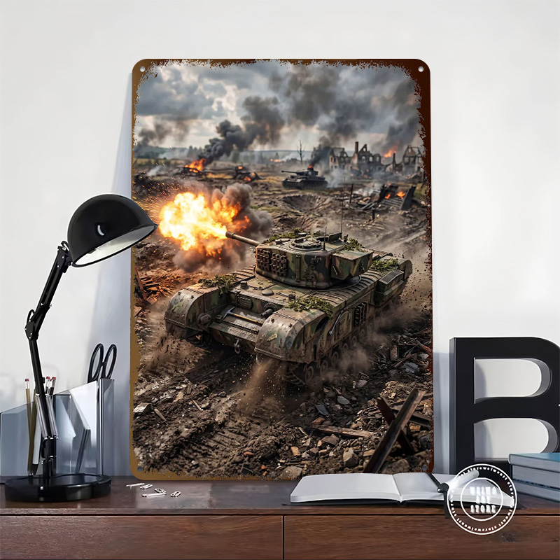 Tank Firing in War Zone Poster - Retro Gaming Zone avaliação e preço
