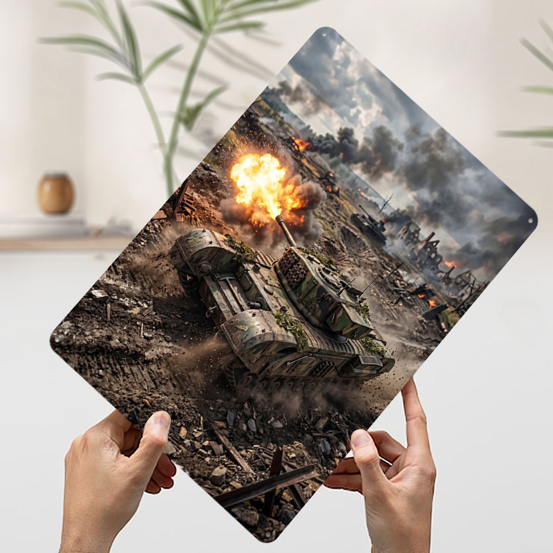 Tank Firing in War Zone Poster - Retro Gaming Zone avaliação e preço