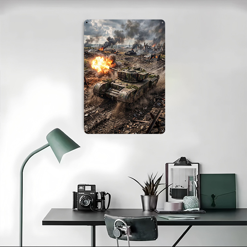 Tank Firing in War Zone Poster - Retro Gaming Zone avaliação e preço