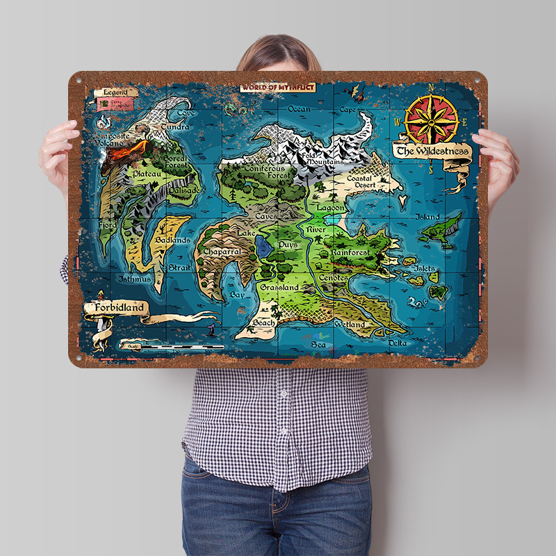 World of Mythflict Fantasy Map - World Of Retro Gaming avaliação e preço