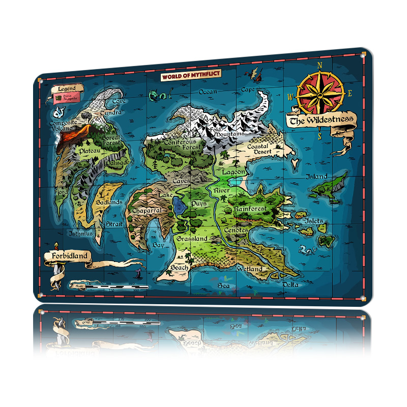 World of Mythflict Fantasy Map - World Of Retro Gaming avaliação e preço