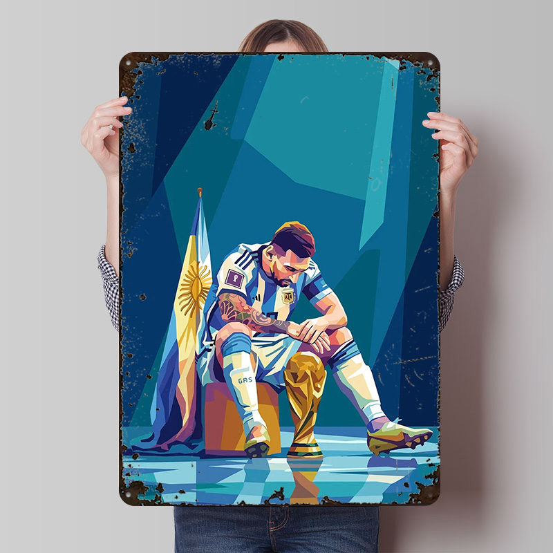 Lionel Messi With Trophy Poste - Retro Gaming Desk avaliação e preço