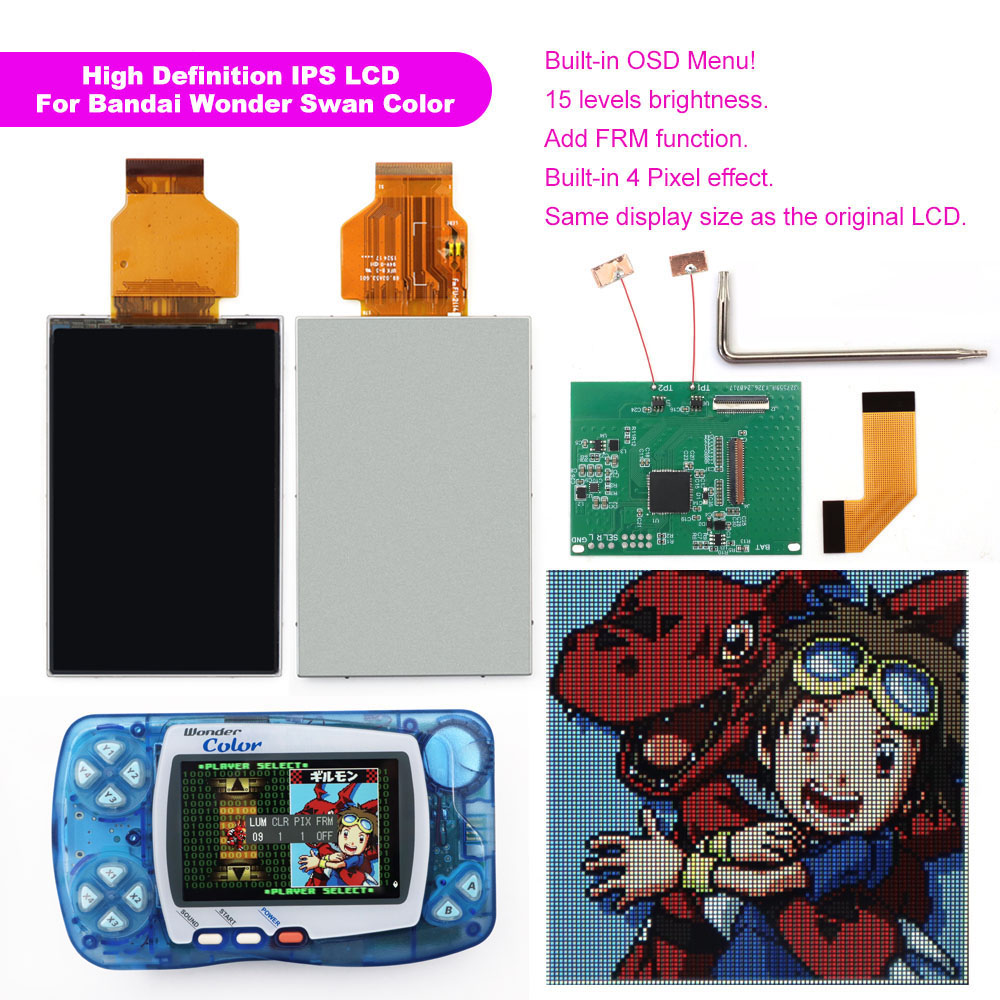Newest WSC Hightlight IPS LCD  - Game Cartridge Case avaliação e preço