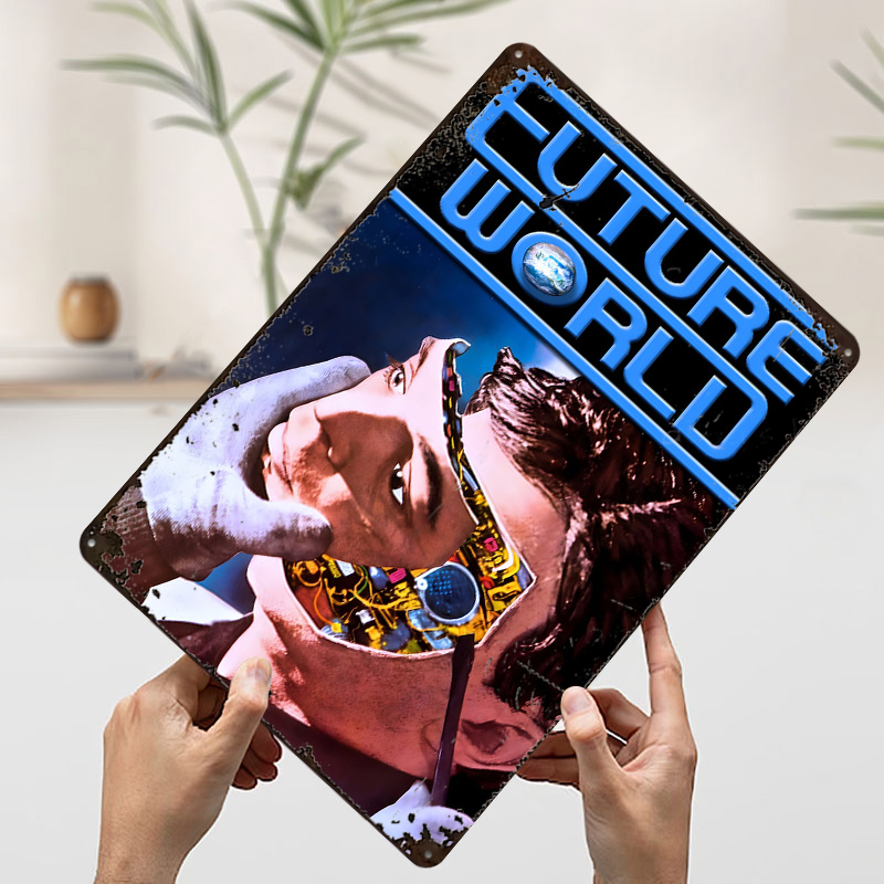 Future World Movies Tin Plaque - World Of Retro Gaming avaliação e preço