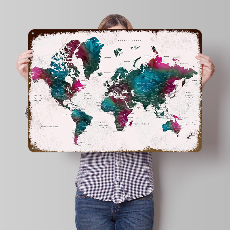 Detailed World Map Iskha Light - World Of Retro Gaming avaliação e preço