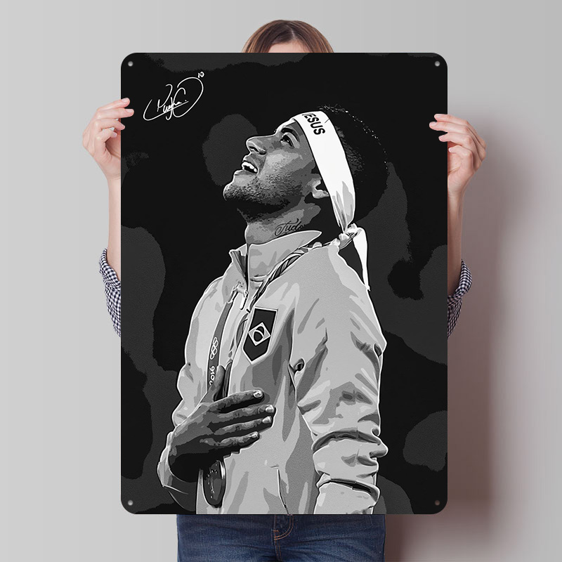 Neymar Jr. Portrait Poster Cus - Retro Gaming Desk avaliação e preço