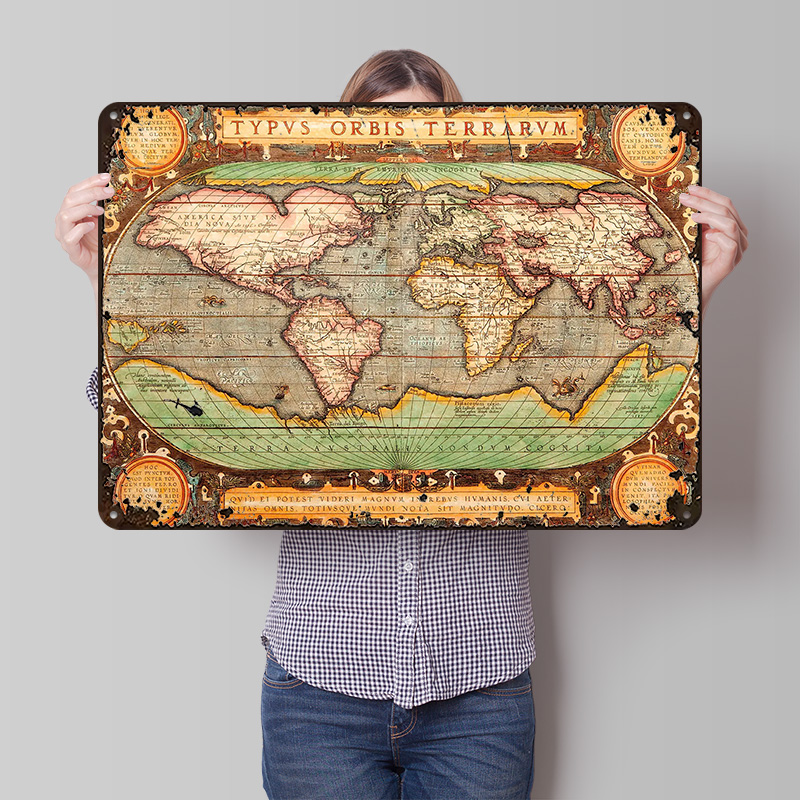 Old Map of the World Printed P - World Of Retro Gaming avaliação e preço