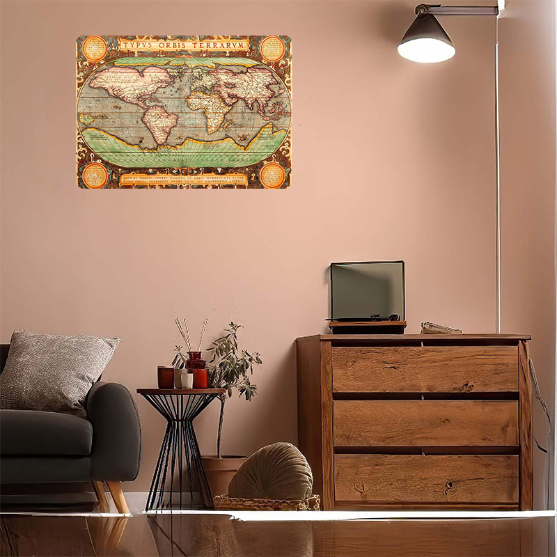 Old Map of the World Printed P - World Of Retro Gaming avaliação e preço
