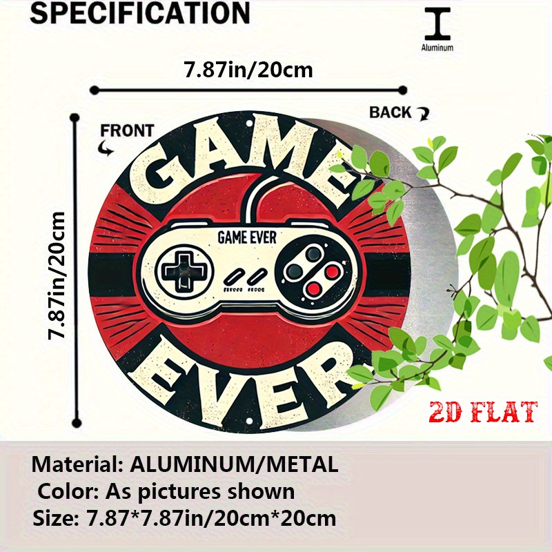2D Flat 1pc Retro Gaming Round - Retro Gaming Design avaliação e preço