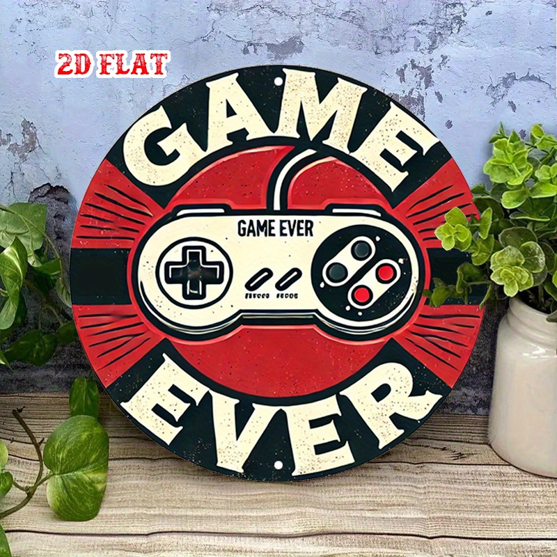 2D Flat 1pc Retro Gaming Round - Retro Gaming Design avaliação e preço