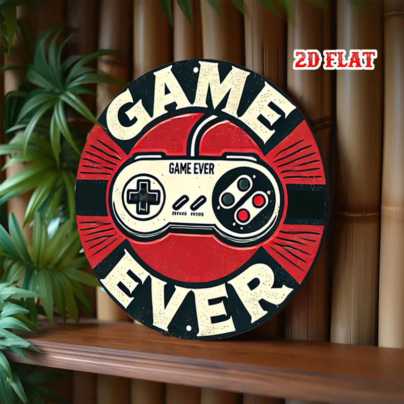 2D Flat 1pc Retro Gaming Round - Retro Gaming Design avaliação e preço