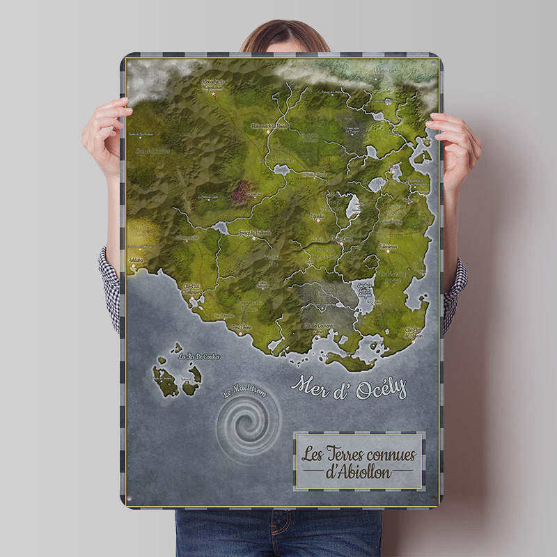Abiollon World Map Metal Poste - World Of Retro Gaming avaliação e preço