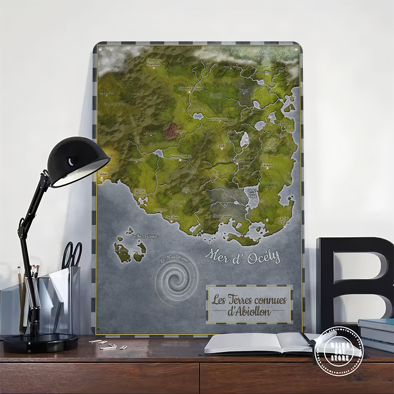 Abiollon World Map Metal Poste - World Of Retro Gaming avaliação e preço