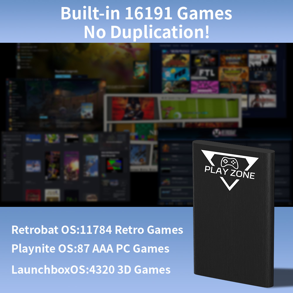 Play Zone 1TB Portable Gaming  - Retro Gaming Zone avaliação e preço