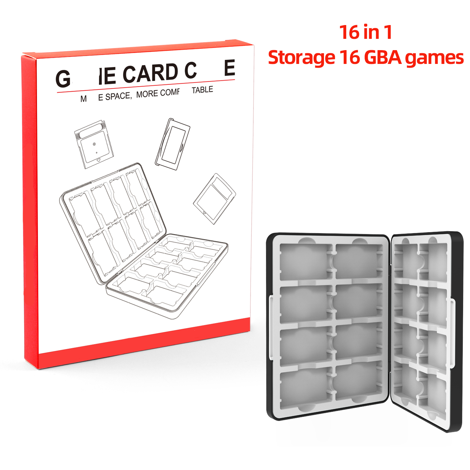 GBA Game Card Case with 16 Slo - Game Boy Cartridge Holder avaliação e preço