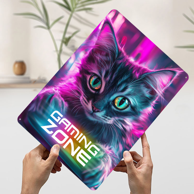 Gamer Cat - Gaming Zone Printe - Retro Gaming Zone avaliação e preço