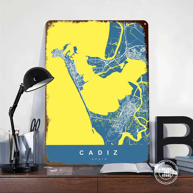 CADIZ SPAIN Tinplate Posters C - Retro Gaming Desk avaliação e preço