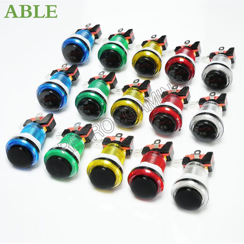 12pcs 6 Colors Arcade LED Push - Retro Gaming Store avaliação e preço