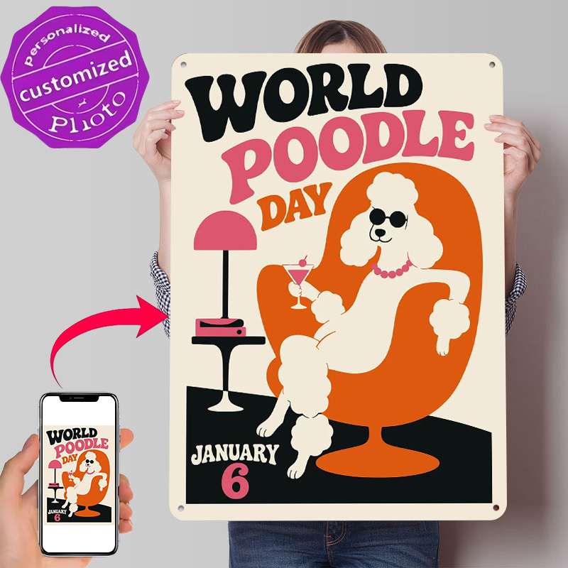 World Poodle Day Retro Tinplat - World Of Retro Gaming avaliação e preço