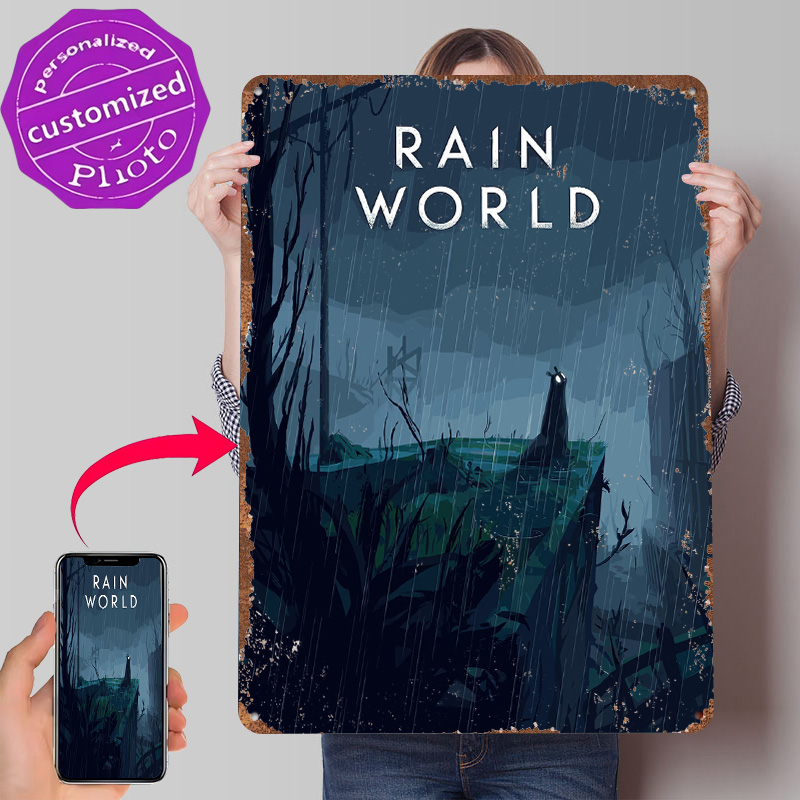 Rain World Game Cover Art Tin  - World Of Retro Gaming avaliação e preço