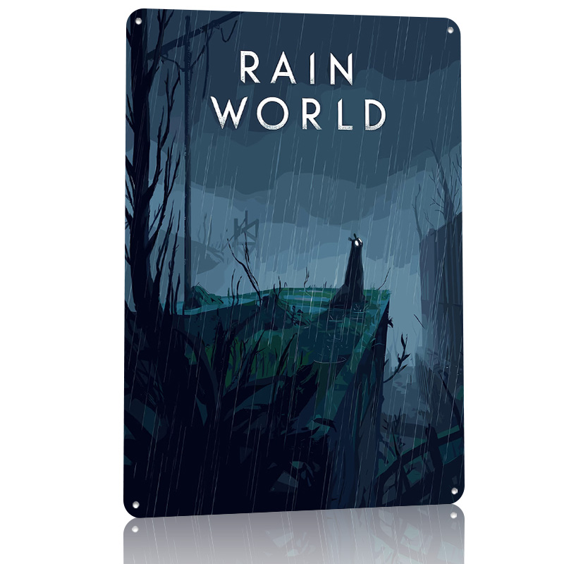 Rain World Game Cover Art Tin  - World Of Retro Gaming avaliação e preço
