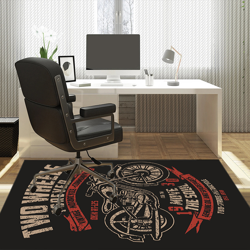 Motorcycle themed desk rug for - Retro Gaming Desk Setup avaliação e preço