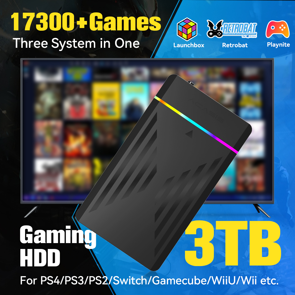 3TB Portable Gaming HDD Launch - Retro Gaming Design avaliação e preço